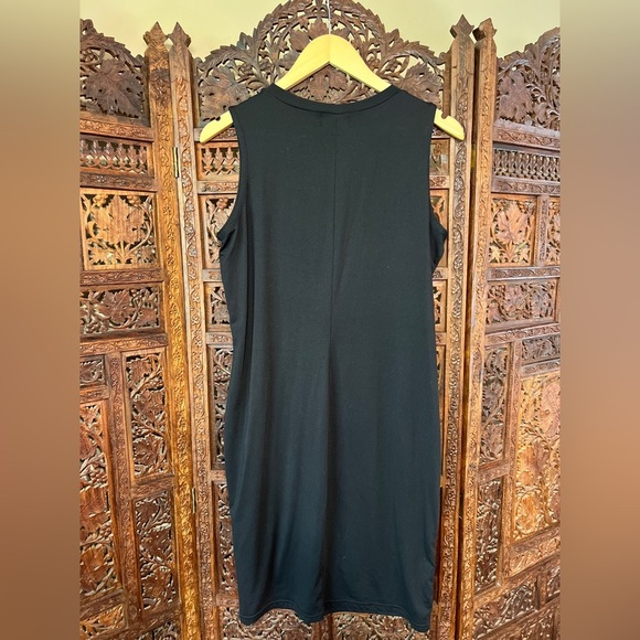 Say What? Black Geometric Pattern Bodycon Dress - Picture 4 of 9